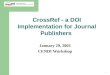 CrossRef - a DOI Implementation for Journal Publishers