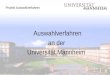 Auswahlverfahren an der  Universität Mannheim