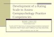Development of a Rating Scale to Assess Geropsychology Practice Competencies