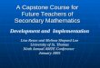 A Capstone Course for Future Teachers of Secondary Mathematics
