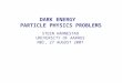 DARK ENERGY   PARTICLE PHYSICS PROBLEMS