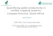 Quantifying water productivity in rainfed cropping systems: Limpopo Province, South Africa