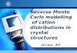 Reverse Monte Carlo modelling  of cation distributions in crystal structures