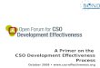 A Primer on the  CSO Development Effectiveness Process October 2008  •  cso-effectiveness