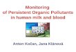 Monitoring  of Persistent Organic Pollutants in  h uman  m ilk and  b lood