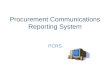 Procurement Communications Reporting System