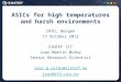 ASICs for high temperatures and harsh environments