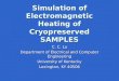 Simulation of Electromagnetic Heating of Cryopreserved SAMPLES