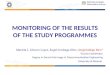 MONITORING OF THE RESULTS OF THE STUDY PROGRAMMES