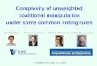 Complexity of unweighted coalitional manipulation under some common voting rules