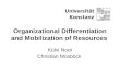 Organizational Differentiation and Mobilization of Resources