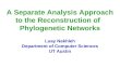 A Separate Analysis Approach to the Reconstruction of   Phylogenetic Networks