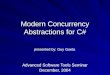 Modern Concurrency Abstractions for C#