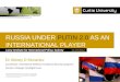 RUSSIA UNDER  PUTIN 2.0  AS AN INTERNATIONAL PLAYER