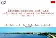 Lithium coating and  its influence on plasma performance on HT-7