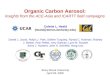 Organic Carbon Aerosol: Insights from the ACE-Asia and ICARTT field campaigns