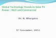 Global Technology Trends in Solar PV Power : R&D and Commercial