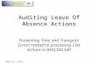 Auditing Leave Of Absence Actions
