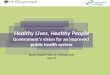 Healthy Lives, Healthy People Government’s vision for an improved  public health system