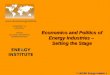 Economics and Politics of Energy Industries –  Setting the Stage