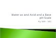Water  as and Acid and a  Base  pH  Scale