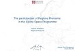The participation of Regione Piemonte  in the Alpine Space Programme