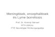 Meningitisek, encephalitisek és Lyme borreliosis