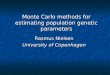 Monte Carlo methods for estimating population genetic parameters