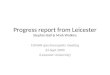 Progress report from Leicester Stephen Ball & Mark Watkins