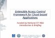 Extensible Access Control Framework for Cloud  based  Applications