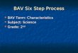 BAV Six Step Process