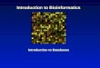 Introduction to Bioinformatics Introduction to Databases