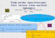 Pump-probe spectroscopy: fast versus slow nuclear dynamics