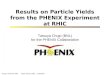 Results on Particle Yields from the PHENIX Experiment at RHIC