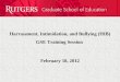 Harrassment, Intimidation, and Bullying (HIB) GSE Training Session  February 18, 2012