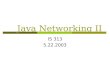 Java Networking II