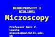 BIODIVERSITY I BIOL1051 Microscopy
