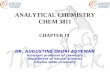 ANALYTICAL CHEMISTRY CHEM 3811 CHAPTER 19