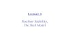 Lecture 4 Nuclear Stability, The Shell Model