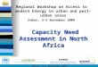 Regional Workshop on Access to modern Energy in urban and peri-urban areas