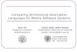 Comparing Architecture Description Languages for Mobile Software Systems