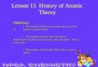 Lesson 15  History of Atomic Theory