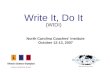 Write It, Do It (WIDI)