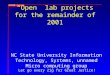 “Open” lab projects for the remainder of 2001