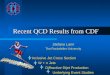 Recent QCD Results from CDF