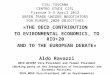 « THE OECD CONTRIBUTION  TO EVIRONMENTAL ECONOMICS, TO RIO+20  AND TO THE EUROPEAN DEBATE»