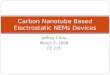 Carbon Nanotube Based Electrostatic NEMs Devices