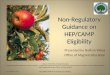 Non-Regulatory Guidance on HEP/CAMP Eligibility