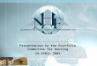 Presentation to the Portfolio Committee for Housing 29 APRIL 2002