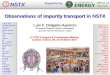 Observations of impurity transport in NSTX